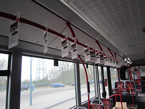 Buswerbung der Telekom in Hamburg: SwingCards