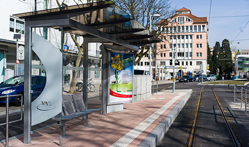 VAG-Haltestelle Linie 2 Gundelfingen