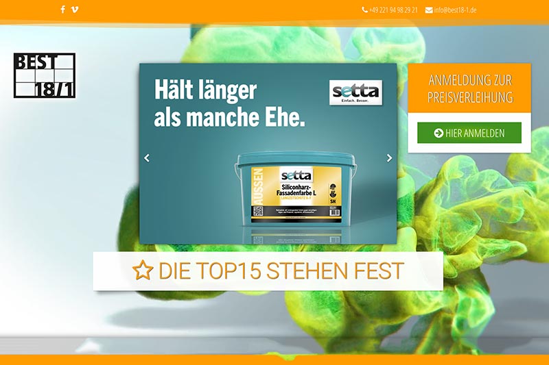 BEST 18/1 website screenshot