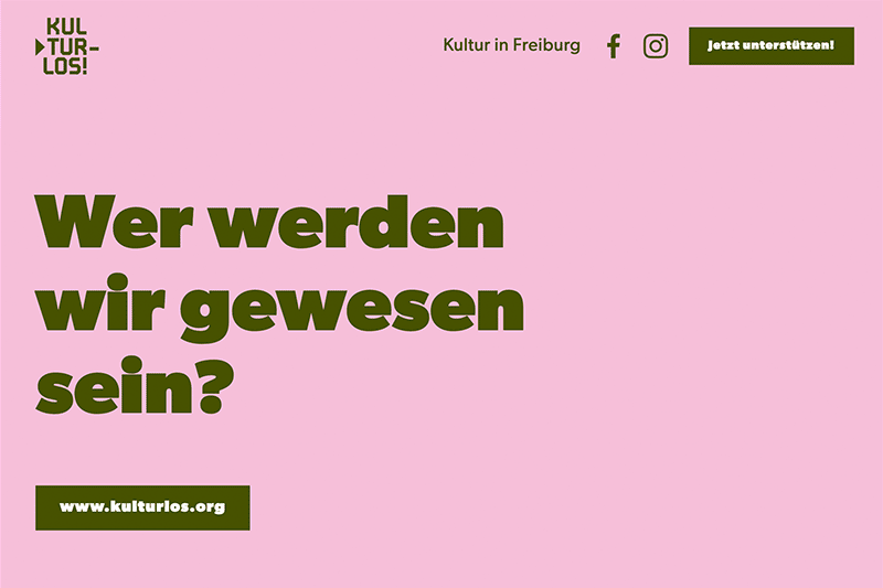 Schiffmann unterstützt die Kampagne #kulturlos mit 200 ausgehängten Plakaten