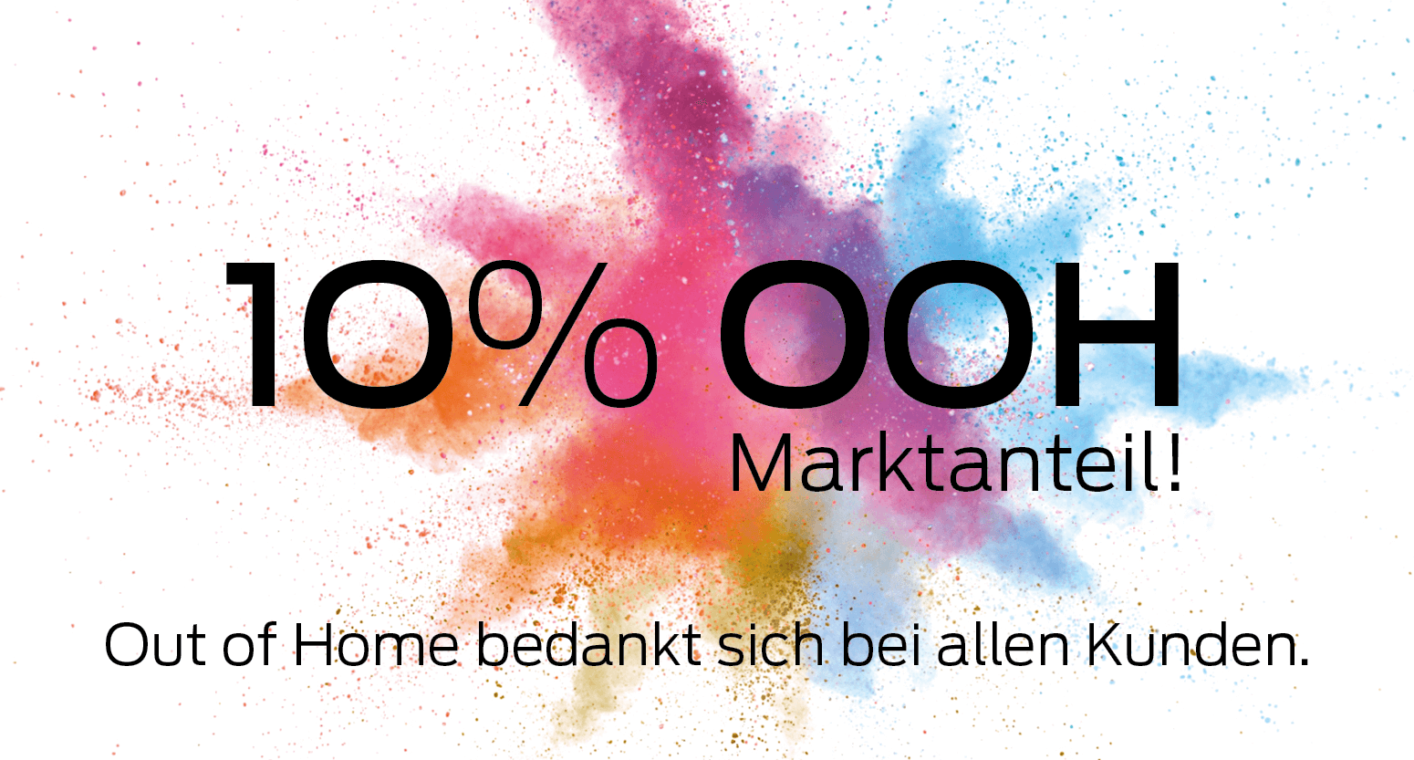 Out-of-Home-Werbung mit 10 % Marktanteil – reale Sichtbarkeit gewinnt an Relevanz.